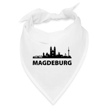 Magdeburg Skyline - Bandana - Weiß - Vorne