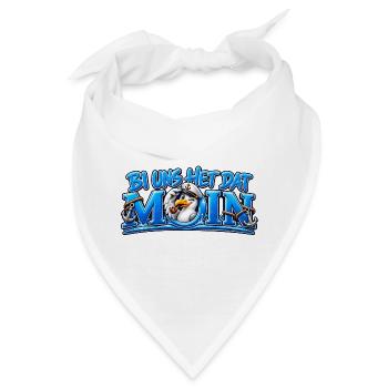 Bi uns het dat Moin - Möwe sagt Moin - Bandana - Weiß - Vorne