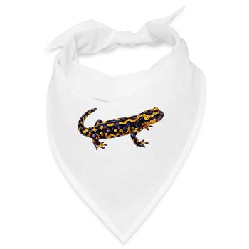 Leuchtender Flecken Salamander - Bandana - Weiß - Vorne