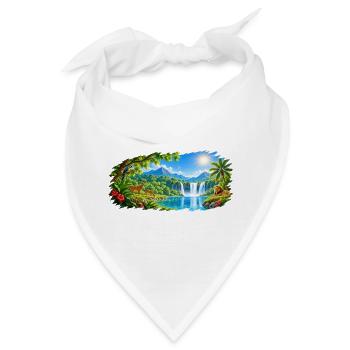 Paradies / Paradise / Paraiso - Bandana - Weiß - Vorne