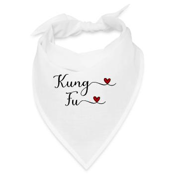 Kung Fu Herz - Bandana - Weiß - Vorne