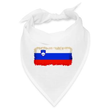 Geschenk für Slowenien - Bandana - Weiß - Vorne