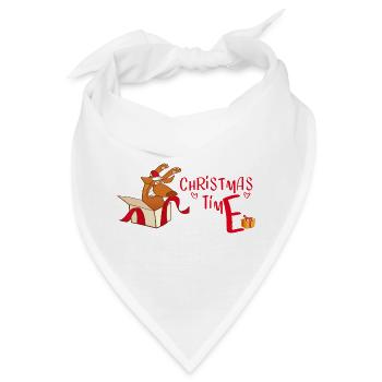 Christmas Time - Bandana - Weiß - Vorne