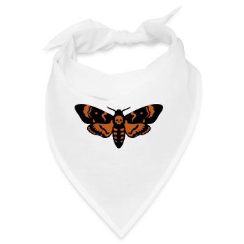 Totenkopfschwaermer Motte Logo - Bandana - Weiß - Vorne