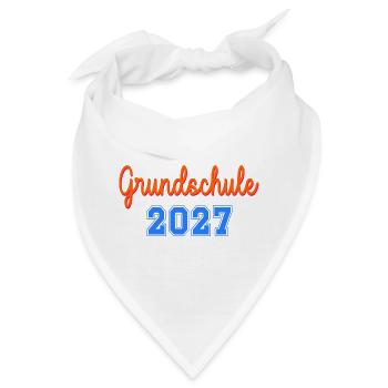 Einschulung Grundschule 2027 - Bandana - Weiß - Vorne