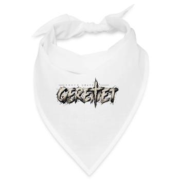 Durch Gnade gerettet Christliches Bibel Design - Bandana - Weiß - Vorne