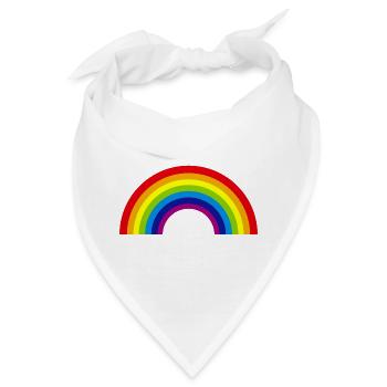regenbogen - Bandana - Weiß - Vorne