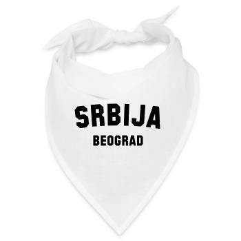 BEOGRAD Belgrad Belgrade Serbien Serbia - Bandana - Weiß - Vorne
