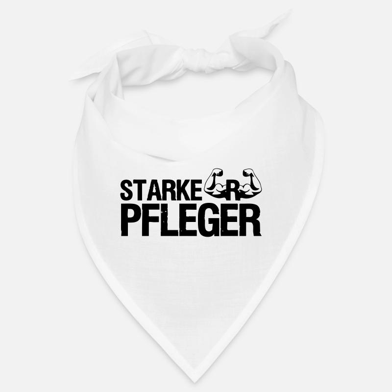 Starker Pfleger Pflege,Sprüche, Geschenk,Berufe - Bandana - Weiß