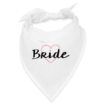 Bride Herz Junggesellenabschied Hochzeit - Bandana - Weiß - Vorne