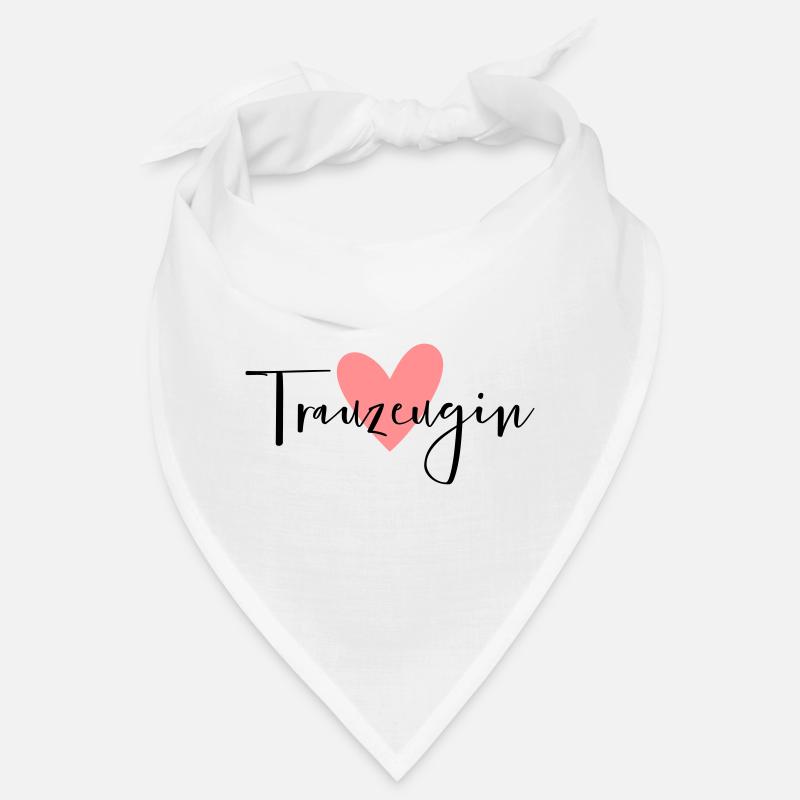 Trauzeugin Herz - Bandana - Weiß