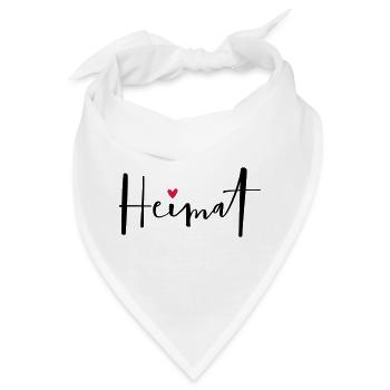 Heimat I Zuhause Daheim Herz Geschenk - Bandana - Weiß - Vorne