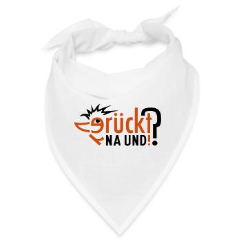 Verrückt ! 2farbig individualisierbar - Bandana - Weiß - Vorne