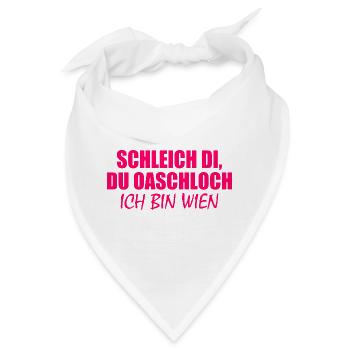 schleich di du oaschloch - Bandana - Weiß - Vorne