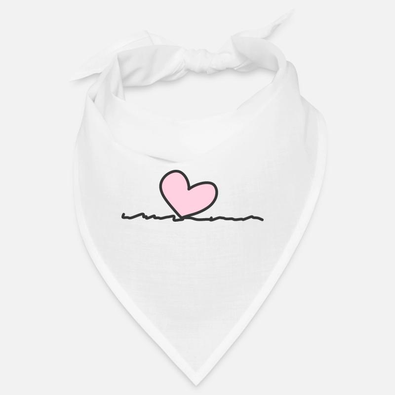 rosa Herz Linie Bandana