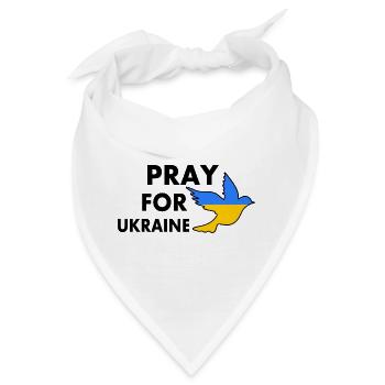 Pray for ukraine - Bandana - Weiß - Vorne