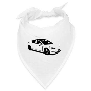 Elektroauto Tesla Model 3 electric car - Bandana - Weiß - Vorne