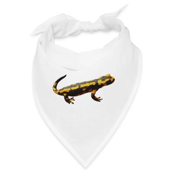 lurch, amphibie, Feuersalamander, tiermotive mann - Bandana - Weiß - Vorne