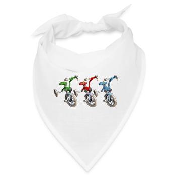 Dreirad fahren - Bandana - Weiß - Vorne