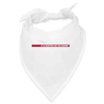 beautiful day for learning - Bandana - Weiß - Vorne