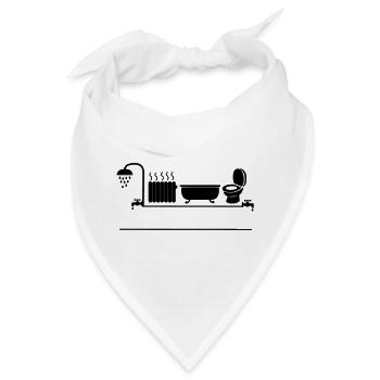 Sanitärdusche, Heizung, Badewanne und WC WC - Bandana - Weiß - Vorne