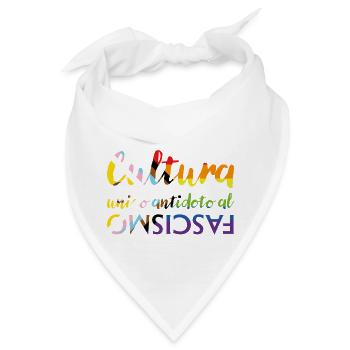 Kultur als Gegengift zum Faschismus - Bandana - Weiß - Vorne