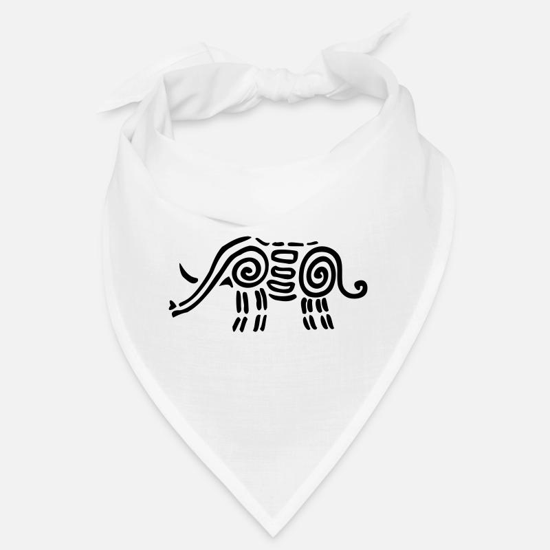 Éléphant1 - Bandana - blanc