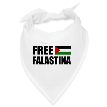 Free palestine free falastina - Bandana - Weiß - Vorne