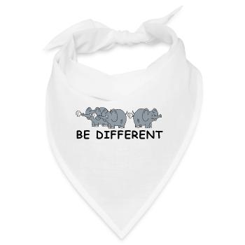 Sei anders | Elefant, lustige Bilder, Furz - Bandana - Weiß - Vorne
