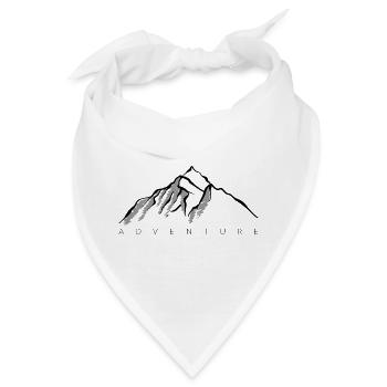 Graue Bergsilhouette - Bandana - Weiß - Vorne