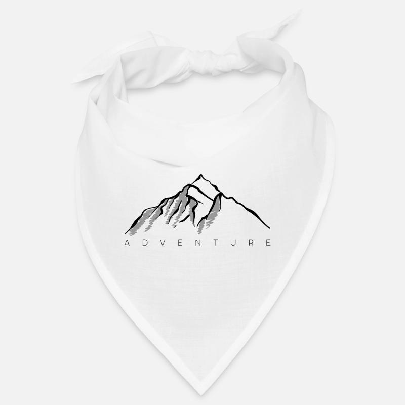Graue Bergsilhouette Bandana