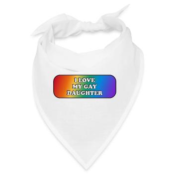Ich liebe meine schwule Tochter - Bandana - Weiß - Vorne