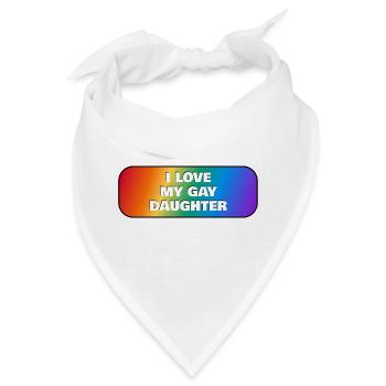Ich liebe meine schwule Tochter - Bandana - Weiß - Vorne