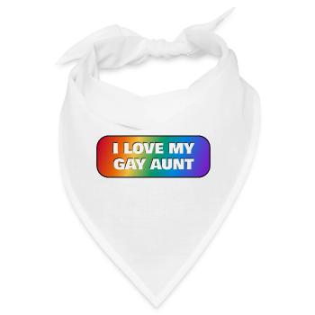 Ich liebe meine schwule Tante - Bandana - Weiß - Vorne