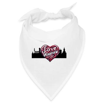 Warschau, ich liebe Warschau - Bandana - Weiß - Vorne