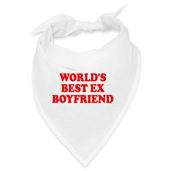 worlds best ex boyfriend - Bandana - Weiß - Vorne