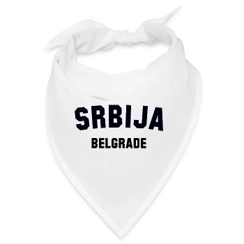 BELGRADE Serbia Serbien - Bandana - Weiß - Vorne