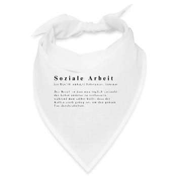 Soziale Arbeit - Definition - Bandana - Weiß - Vorne