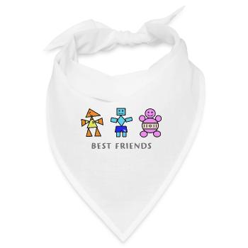 Best Friends Trio Geometrische Spielzeuge - Bandana - Weiß - Vorne
