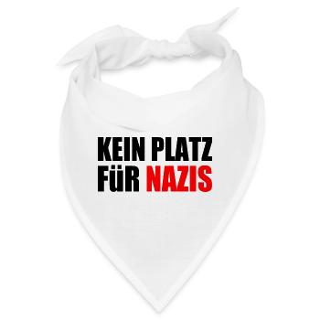 kein platz für nazis - Bandana - Weiß - Vorne