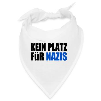 kein platz für nazis - Bandana - Weiß - Vorne