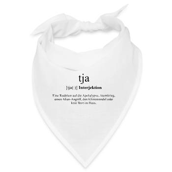 Tja Definition Dictionary - Bandana - Weiß - Vorne