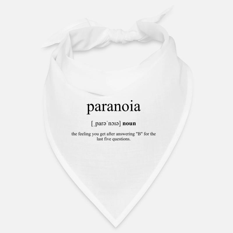 Paranoia Definition Dictionary Bandana