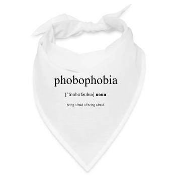 Phobophobia Definition Dictionary - Bandana - Weiß - Vorne