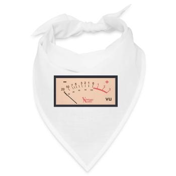 Vintage Audio VU Meter Design - Bandana - Weiß - Vorne
