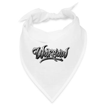 Warschau Graffiti Kunst Design - Bandana - Weiß - Vorne