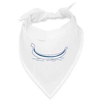 Typische venedische Gondel - Bandana - Weiß - Vorne