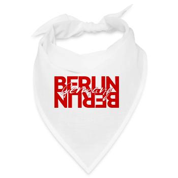 Berliner Schriftzug Überlagerung - Bandana - Weiß - Vorne