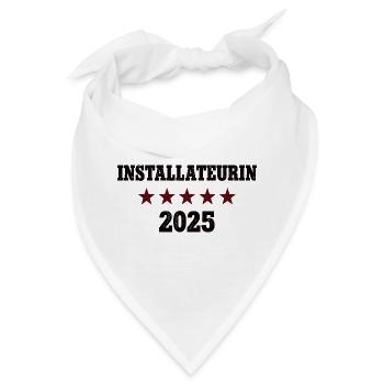 2026 Installateurin Beruf Abschluß Lehre Bestanden - Bandana - Weiß - Vorne