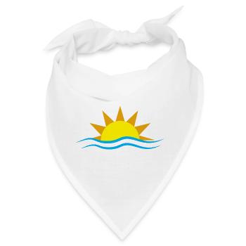 Sonnenuntergang - Bandana - Weiß - Vorne